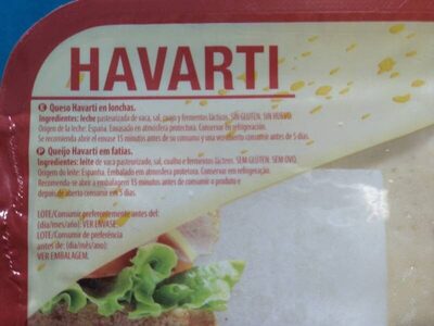 Havarti - Ingredients - es
