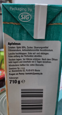 Apfelmus - Ingredients - de