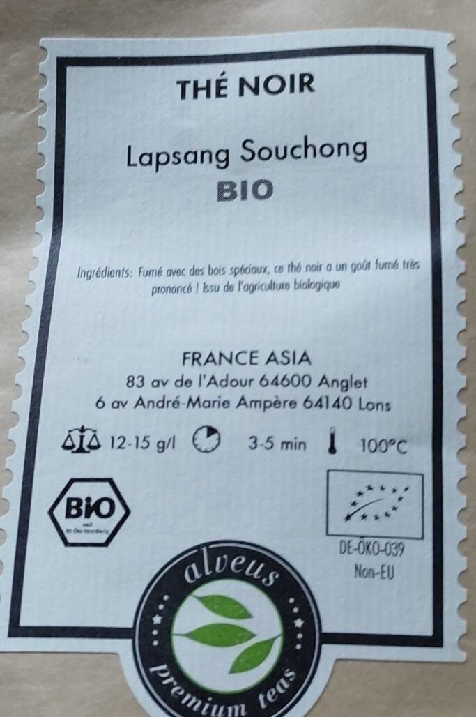 Thé Noir Lapsang Souchong Bio - Produit