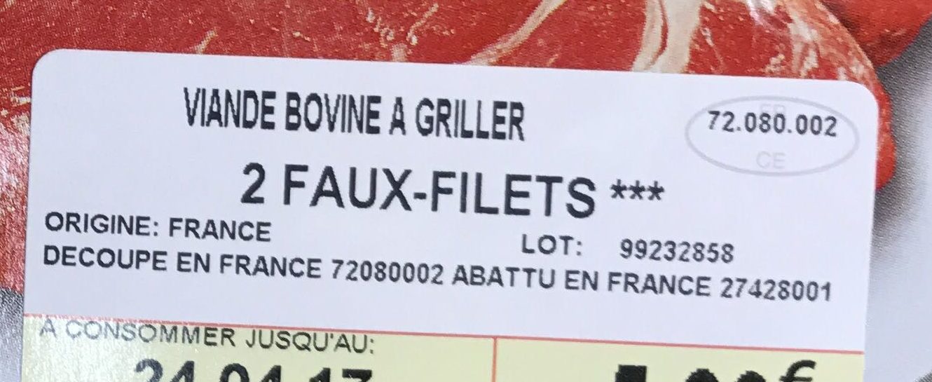 Faux-filets - Ingredients - fr