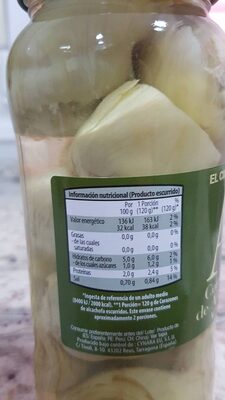 Corazones de Alcachofa al natural - Nutrition facts - es