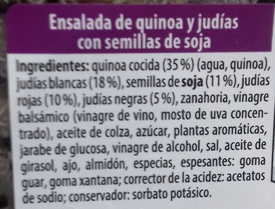 Ensalada de quinoa con Remolacha y Pipas de Calabaza - Ingrédients - es