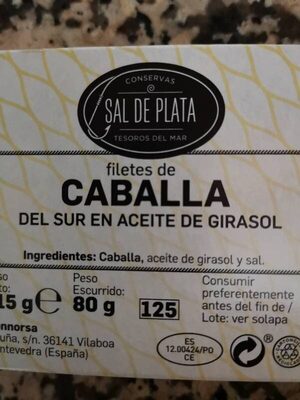 Caballa - Ingredients - es
