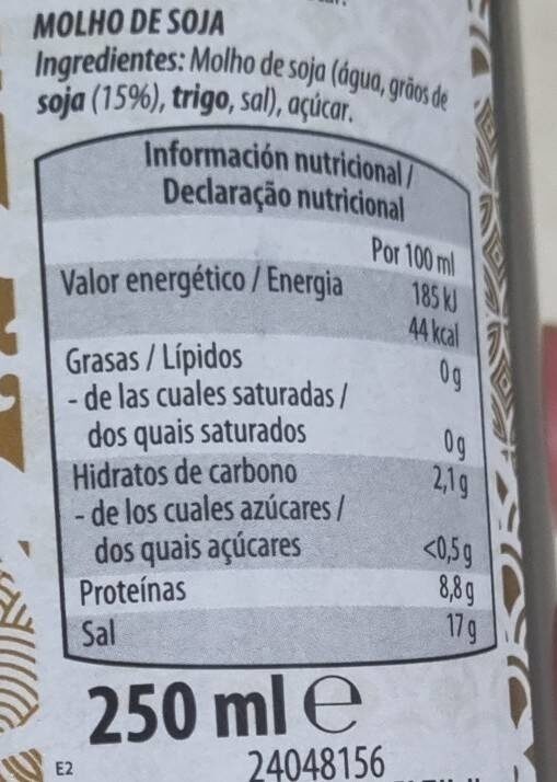 Salsa Soja - Nutrition facts - es