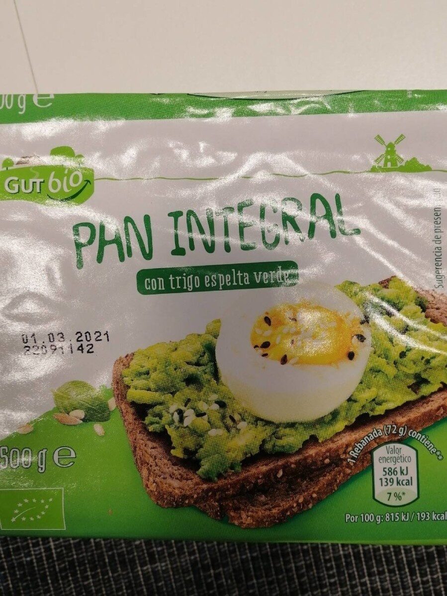 Pan integral con trigo espelta verde - Producte - es
