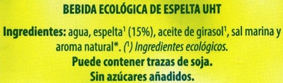 Bebida de Espelta - Ingredients - es