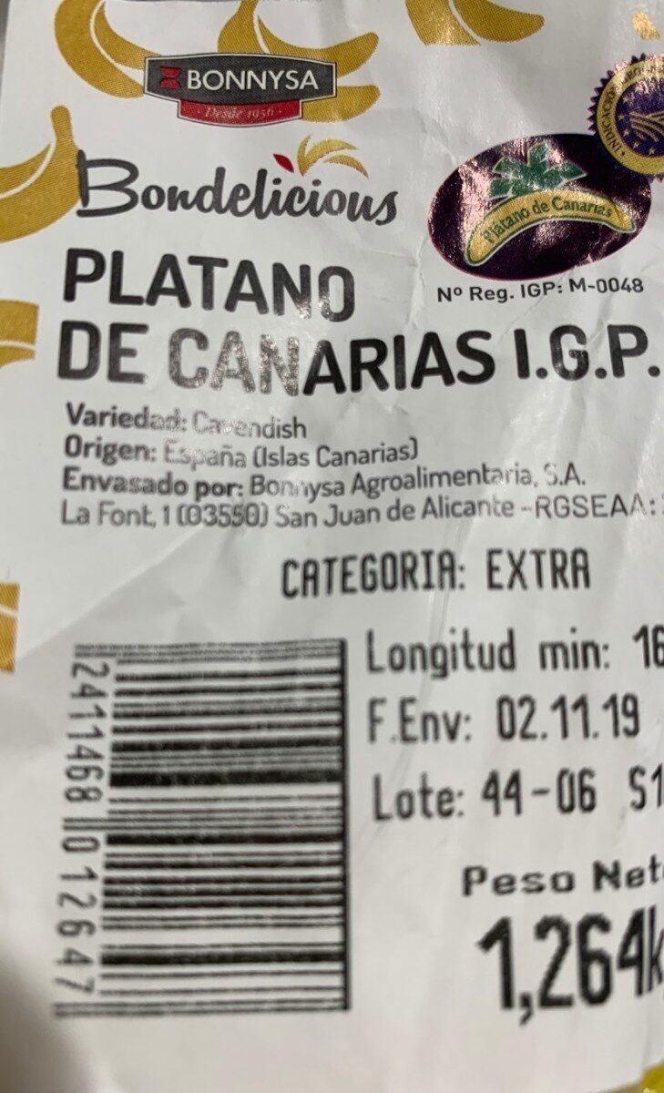 Platano de Canarias - Producto