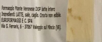 Formaggio Monte Veronese Dop - Ingredienti