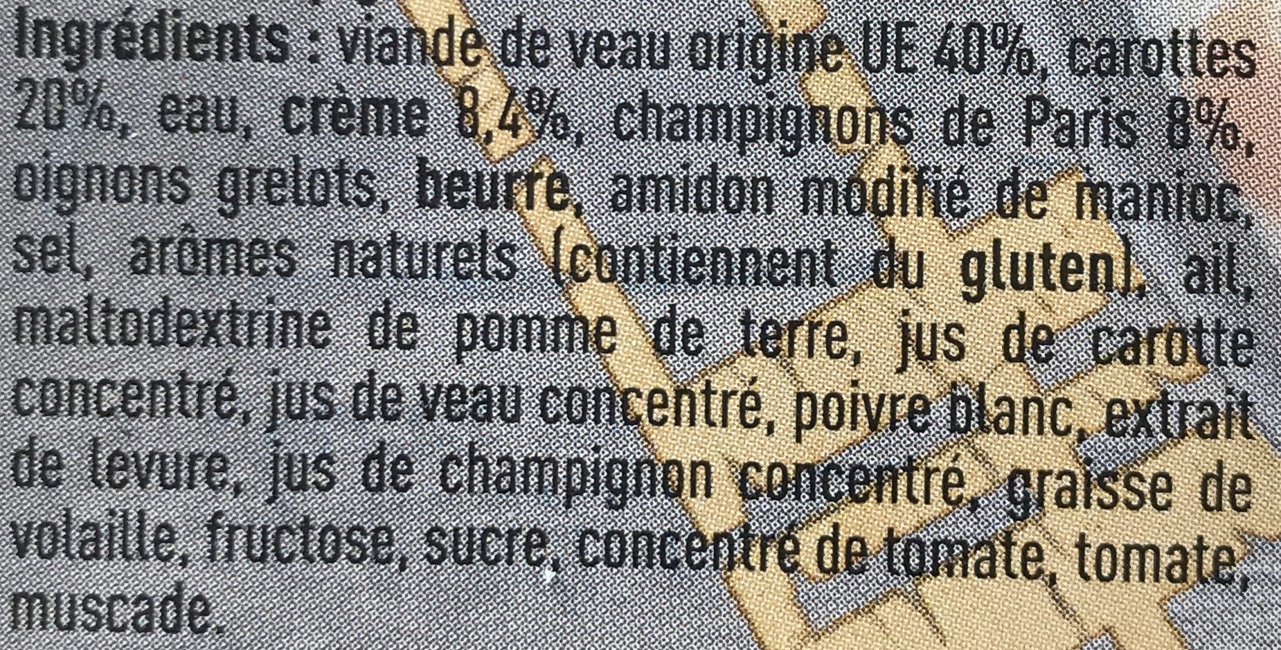 Blanquette de Veau - Ingredients - fr