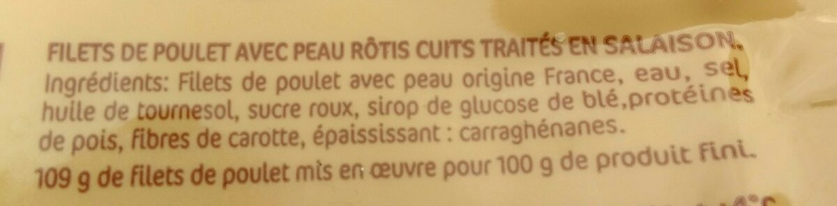 Filet de poulet rôti - Ingredients - fr