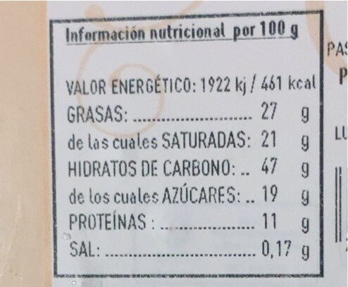 Mantecados - Nutrition facts - es