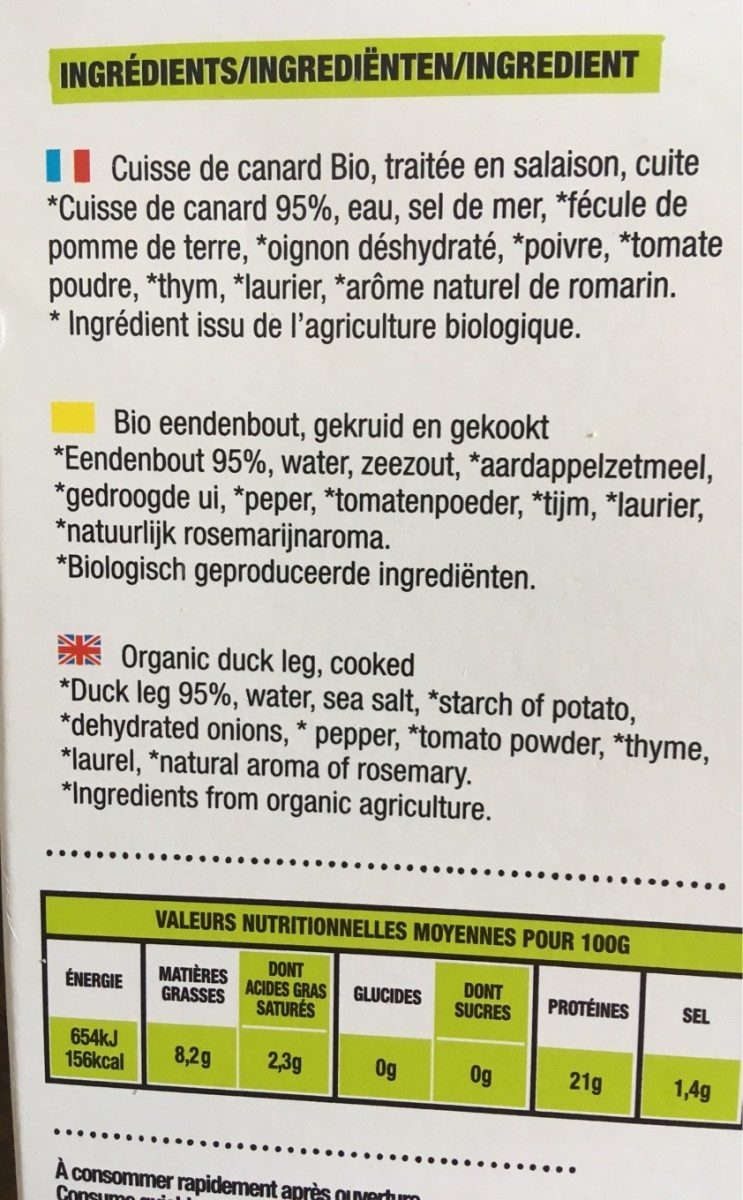 Une cuisse de canard - Ingredients - fr