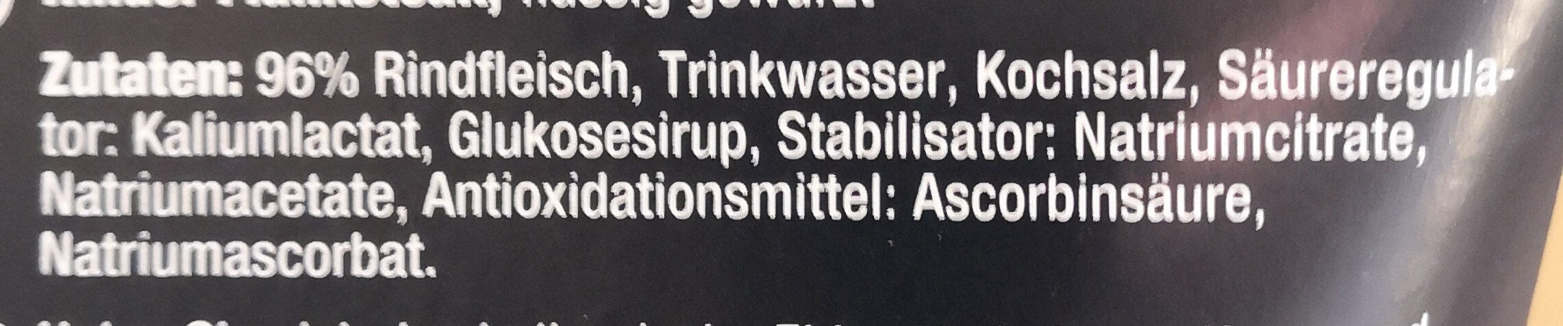 Deutsches Flanksteak, flüssig gewürzt - Ingredients - de