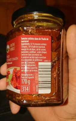 Antipasti getrockenete tomaten - Nährwertangaben - fr