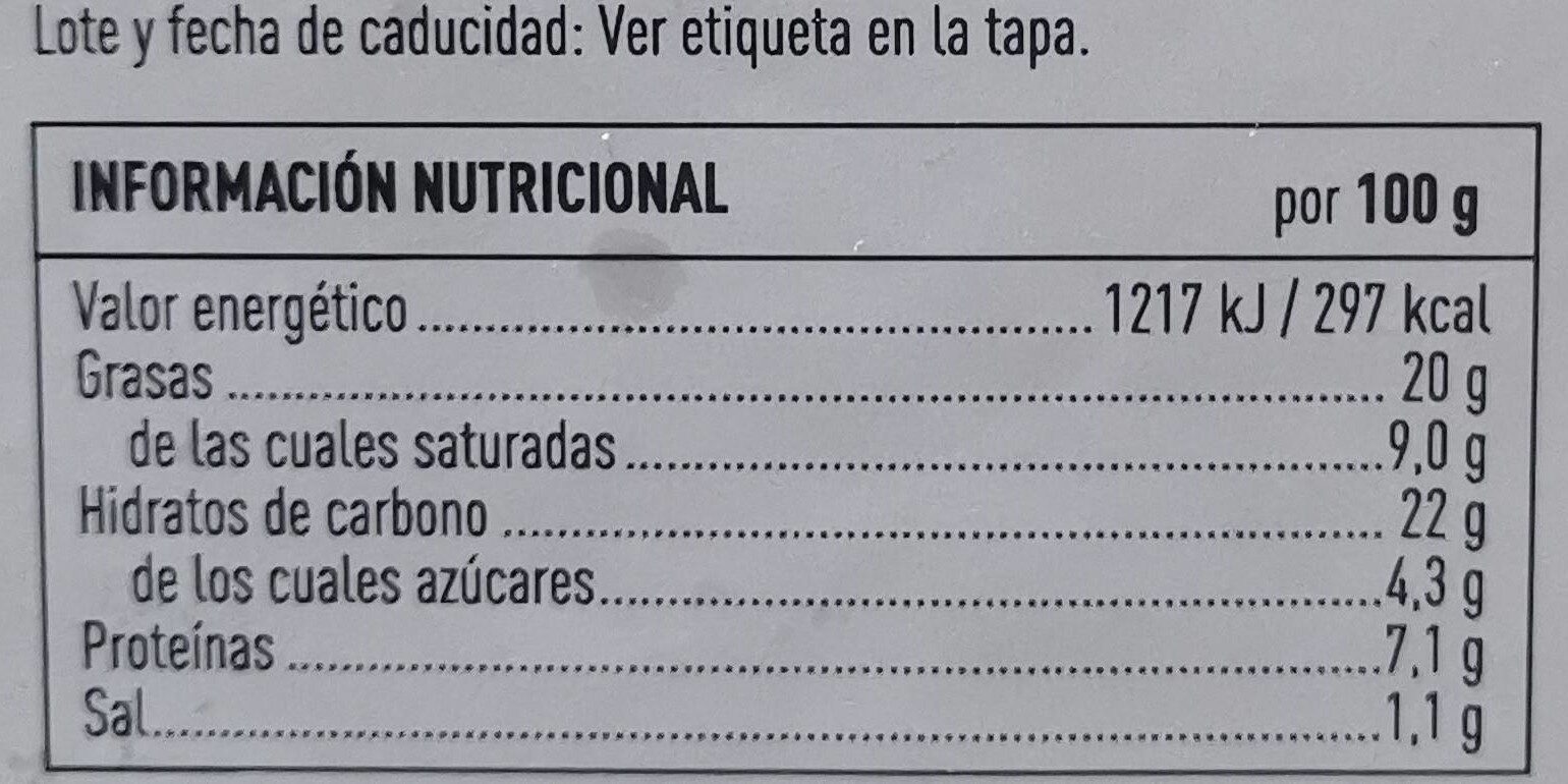 Empanada de atún artesana - Nutrition facts - es