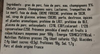 La crème forestière - Ingredients - fr