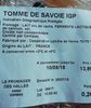 Tome de Savoie IGP - Product