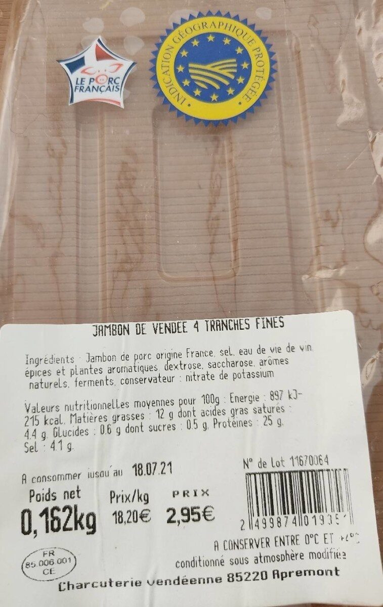 Jambon de Vendée - 产品 - fr