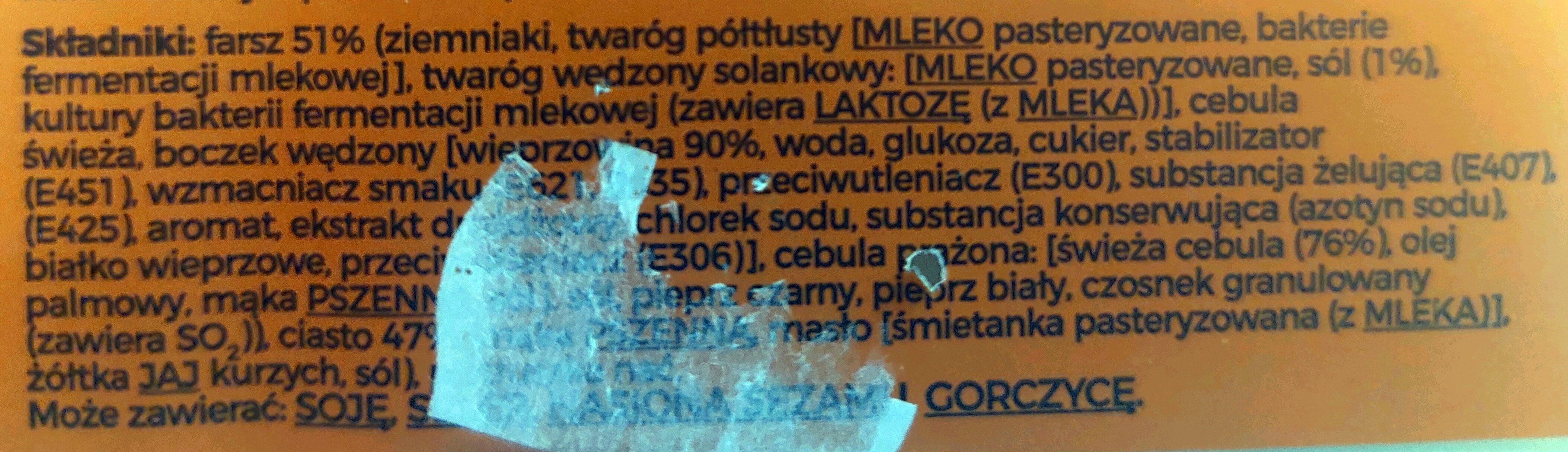 pierogi ruskie - Ingredients - pl