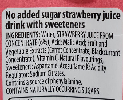 strawberry juice - Ingredients