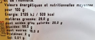 Bananes Chips - Nutrition facts - fr