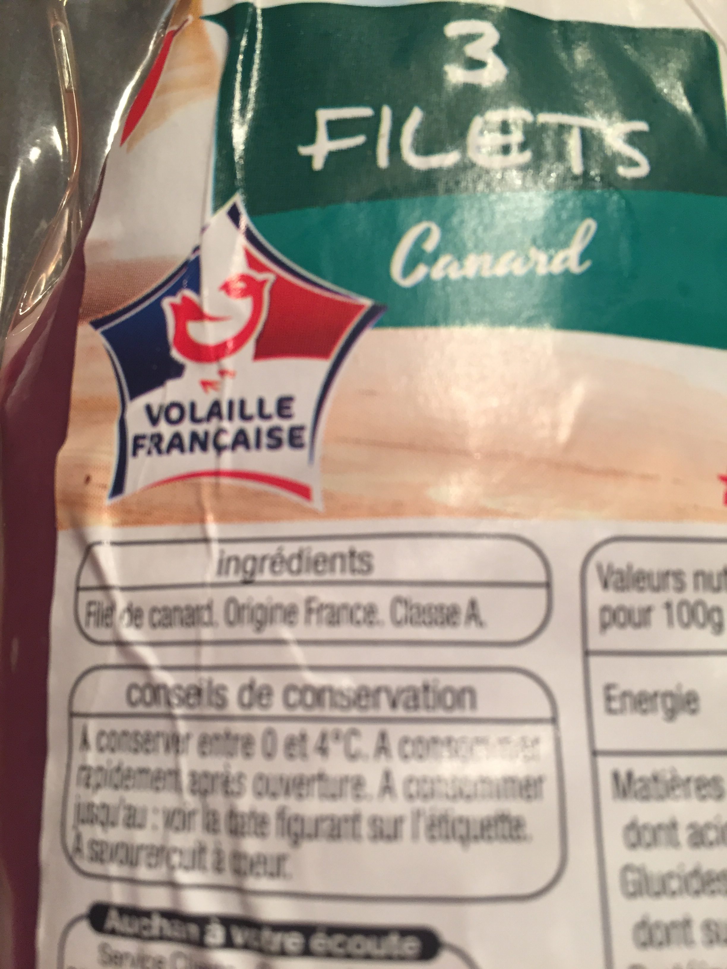 Filets de canard - Ingredienser - fr