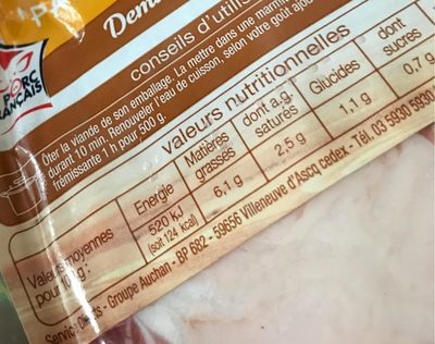 1/2 Palette Demi-Sel - Nutrition facts - fr