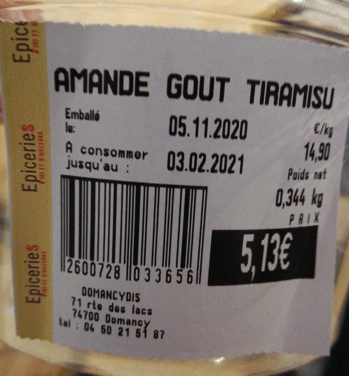 Amandes goût tiramisu - Product - fr