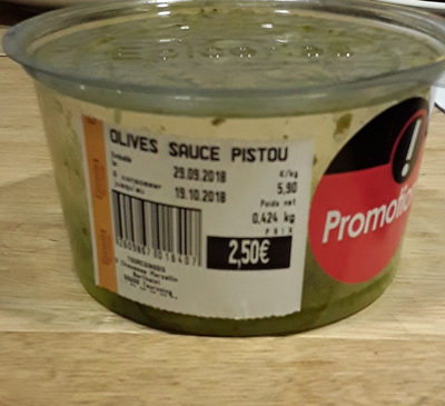 olives sauce pistou - Ingrediënten - fr