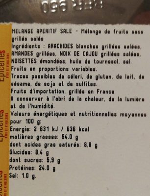 Mélange apéritif salé - Ingredienser - fr