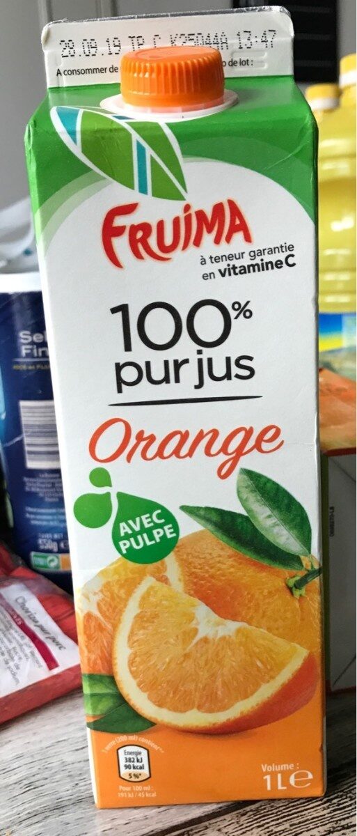 100% pur jus Orange avec pulpe - Produit