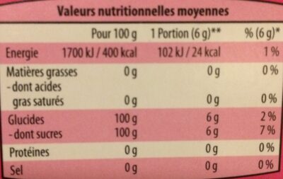 Sucre en Morceaux - Nutrition facts - fr