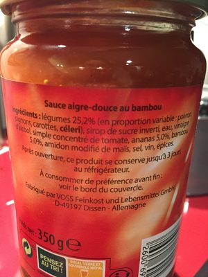Sauce aigre-douce au bambou - Ingredients - fr