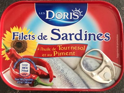 Filets de sardines à l'huile de tournesol et au piment - Product - fr