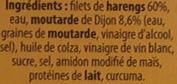 Filets de harengs sauce moutarde - Ingredients - fr