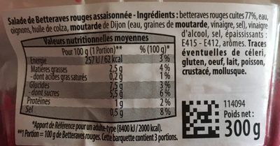 Betteraves Rouges - Ingredients - fr