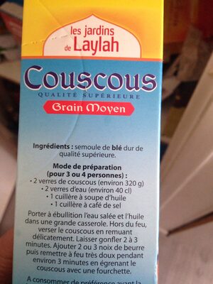 Couscous - Ingrédients