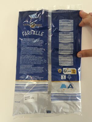 Farfalles - Instruction de recyclage et/ou informations d'emballage