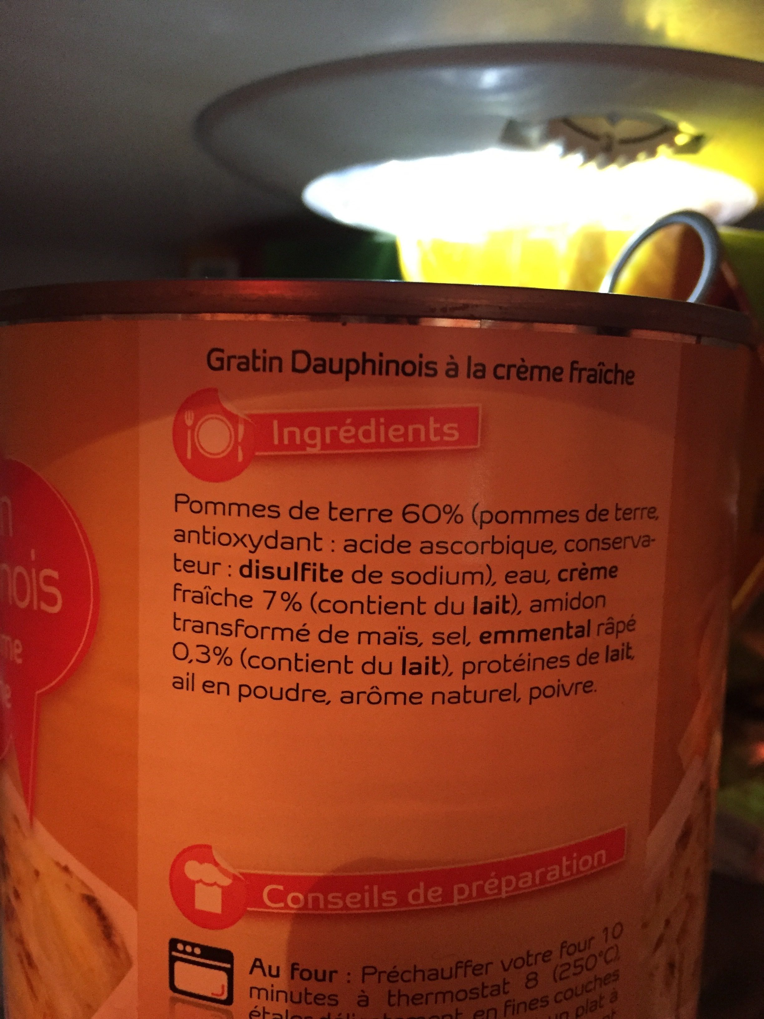 Gratin dauphinois à la crème fraîche - Ingredients - fr