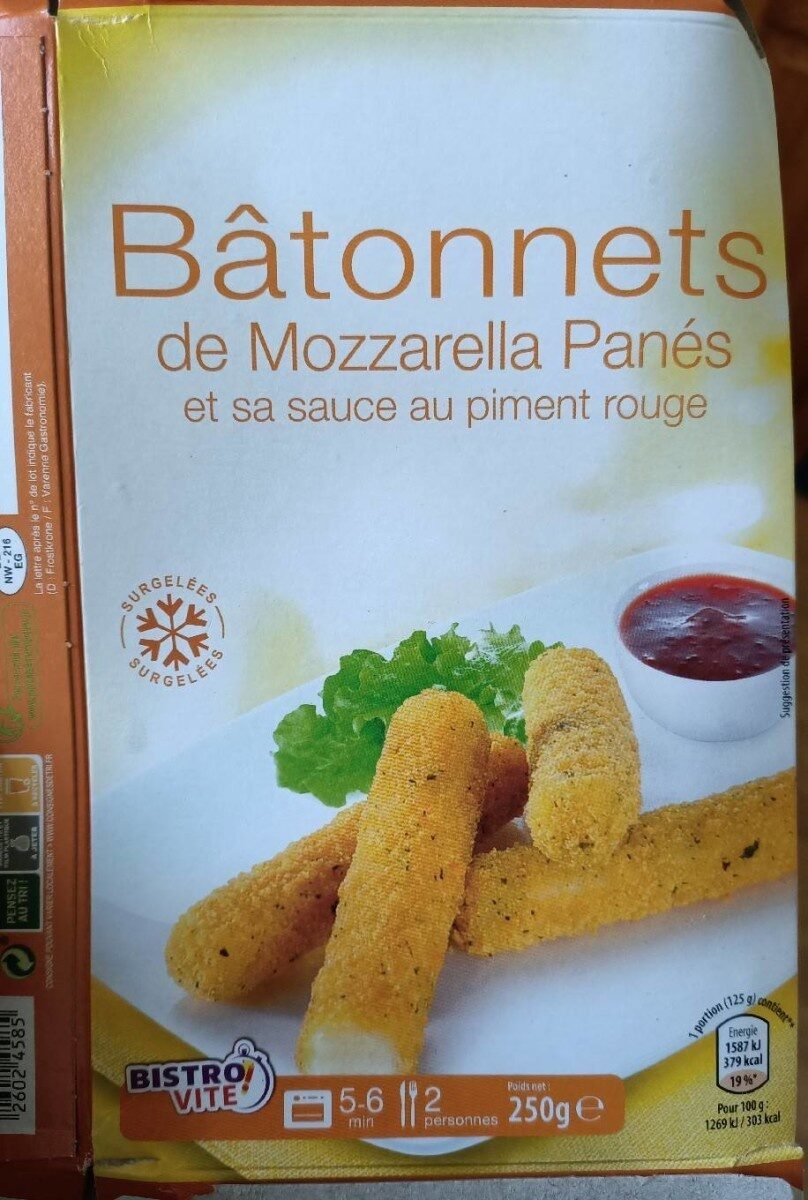 Bâtonnets de mozzarella panés - Product - fr