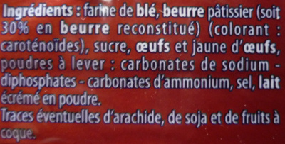 Les Palets Bretons Pur Beurre - Ingrédients