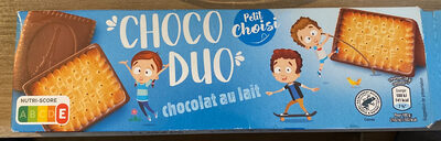 Biscuits petit beurre et chocolat lait choco duo - Produit