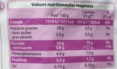 Tortilla Chips Nature - Valori nutrizionali - fr