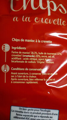 Chips à la crevette - Ingrédients