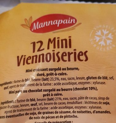 12 mini viennoiseries - Ingredients - fr