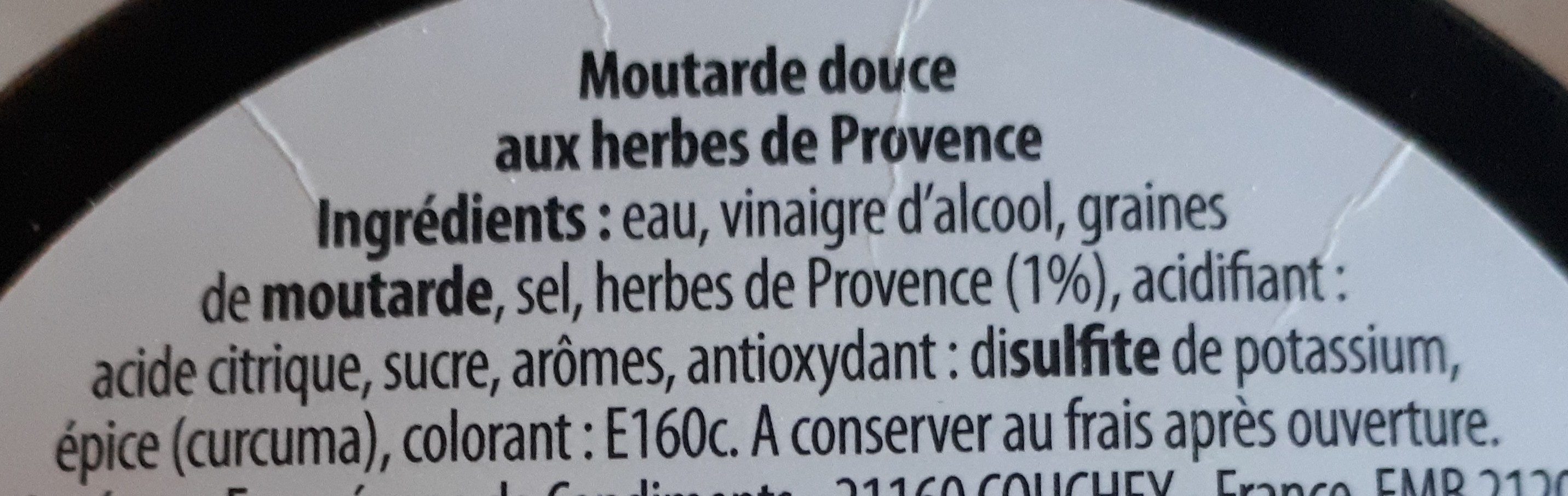 Moutarde aux herbes de Provence - Zutaten - fr