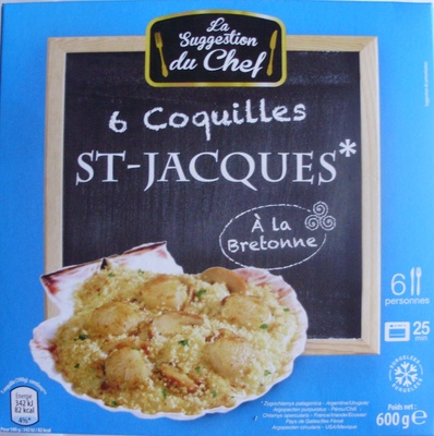 6 coquilles st Jacques à la bretonne - Produkt - fr
