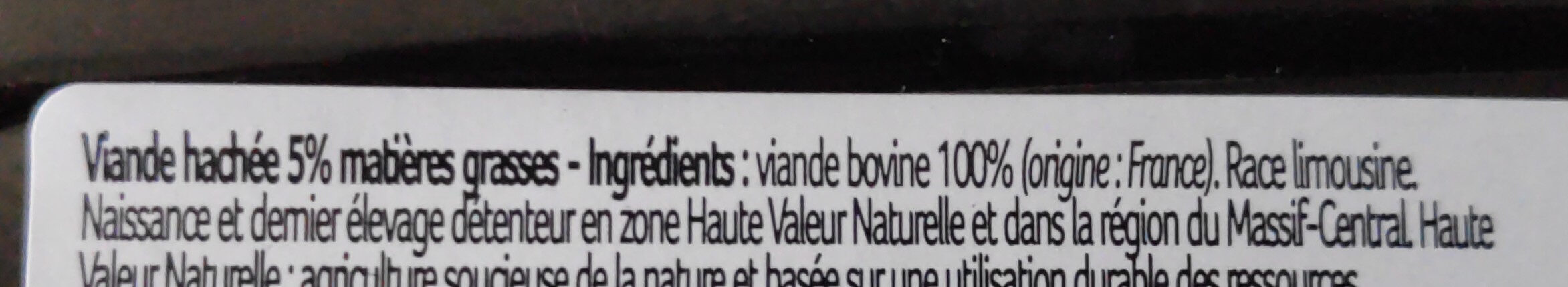 Viande hachée - Ingredients - fr