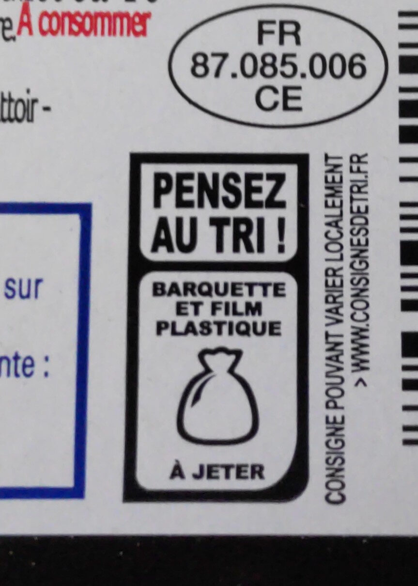 Viande hachée - Recycling instructions and/or packaging information - fr