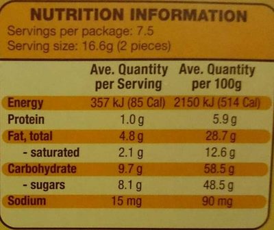 Pretzel Hearts salted - Nutrition facts